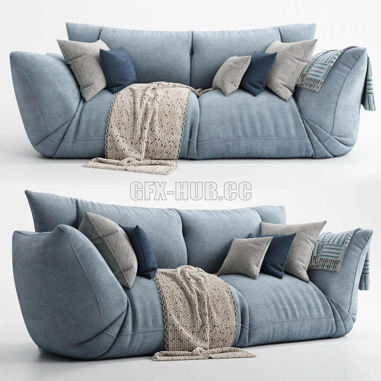 FURNITURE 3D MODELS – Floor Couch Sofa