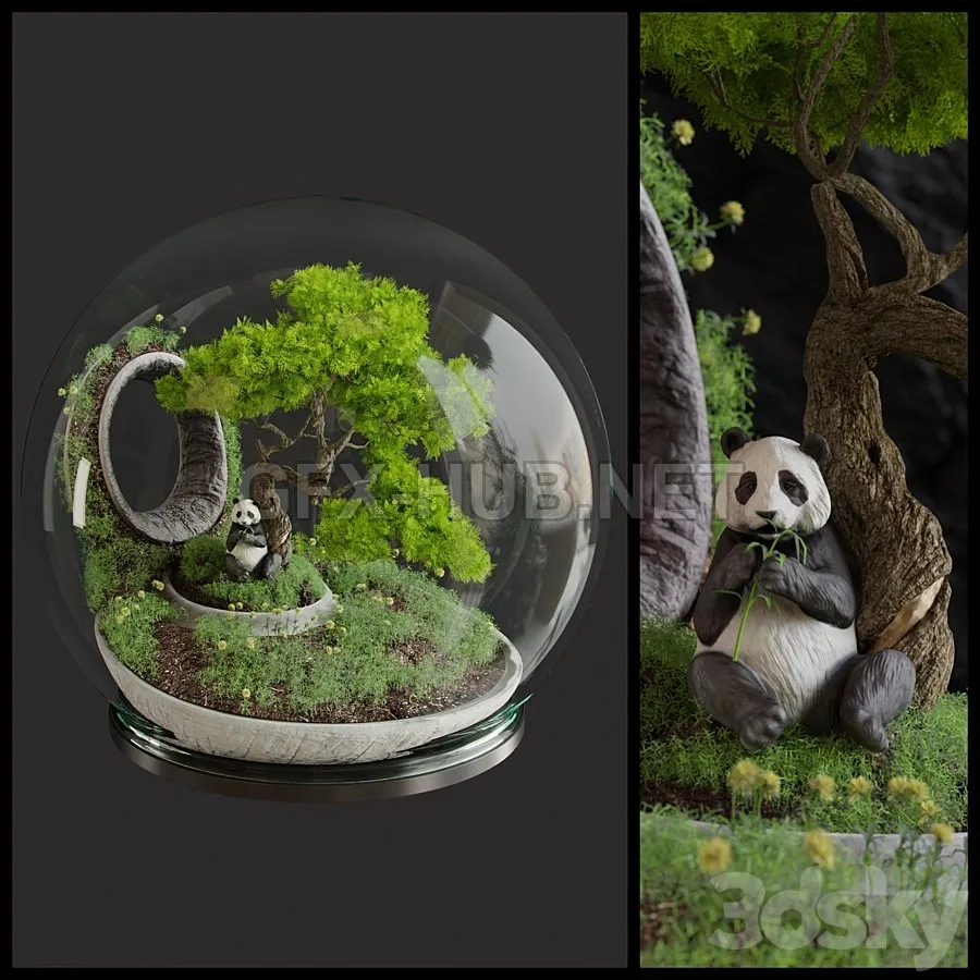 FURNITURE 3D MODELS – Florarium Bonsai