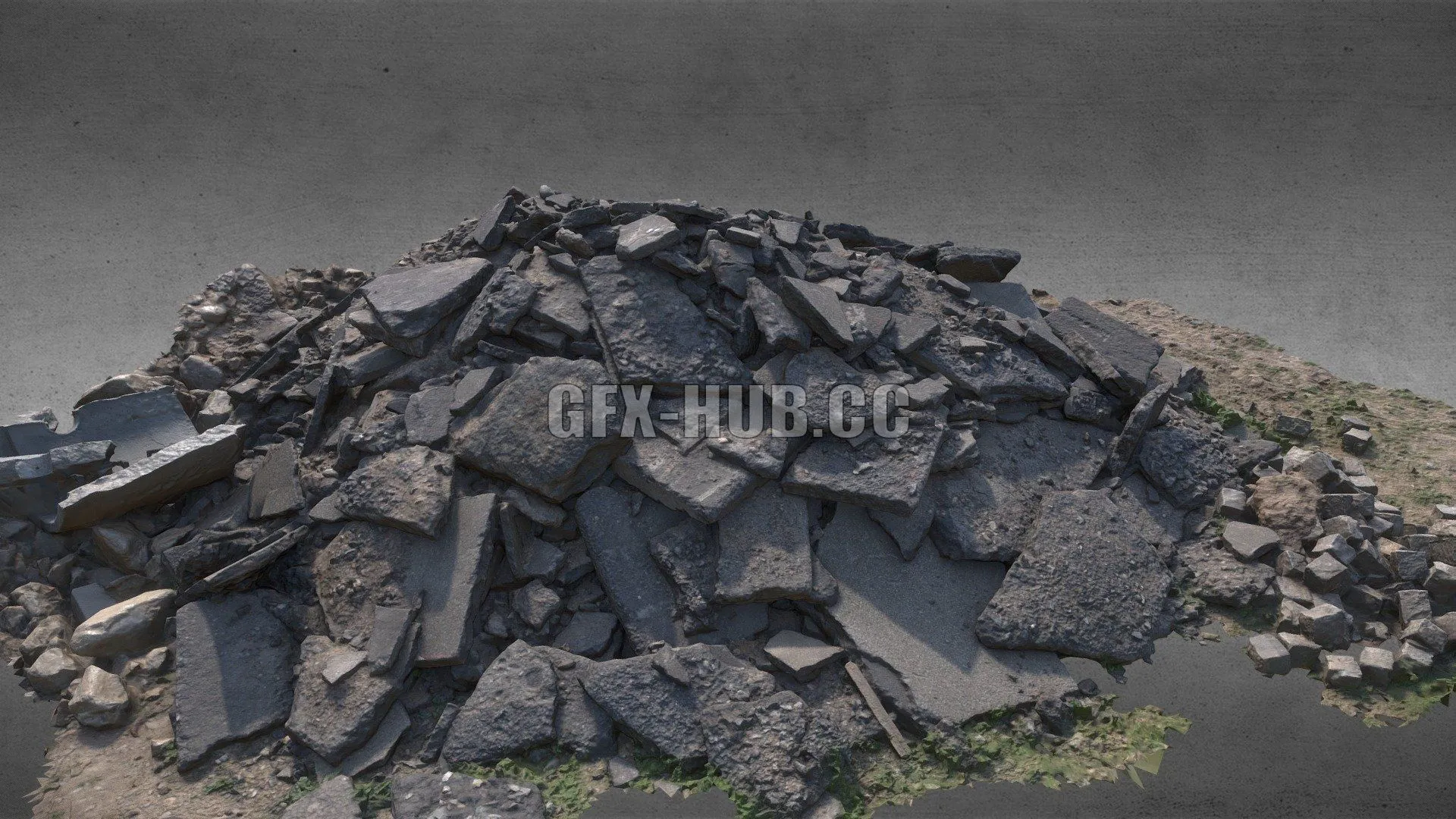 PBR Game 3D Model – Construction rubble
