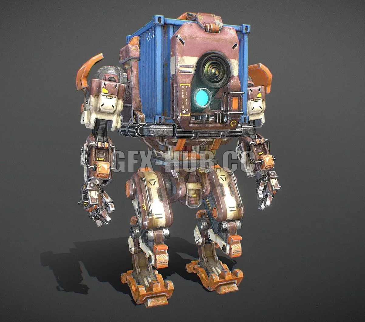 PBR Game 3D Model – Container Mech Robot