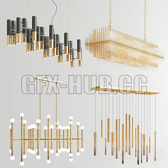 FURNITURE 3D MODELS – Four Exclusive Chandelier Collection 82