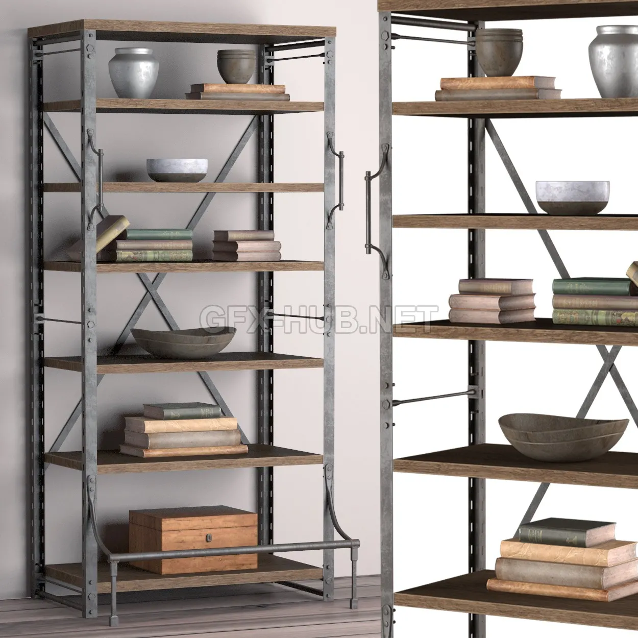 FURNITURE 3D MODELS – FRENCH LIBRARY RACK