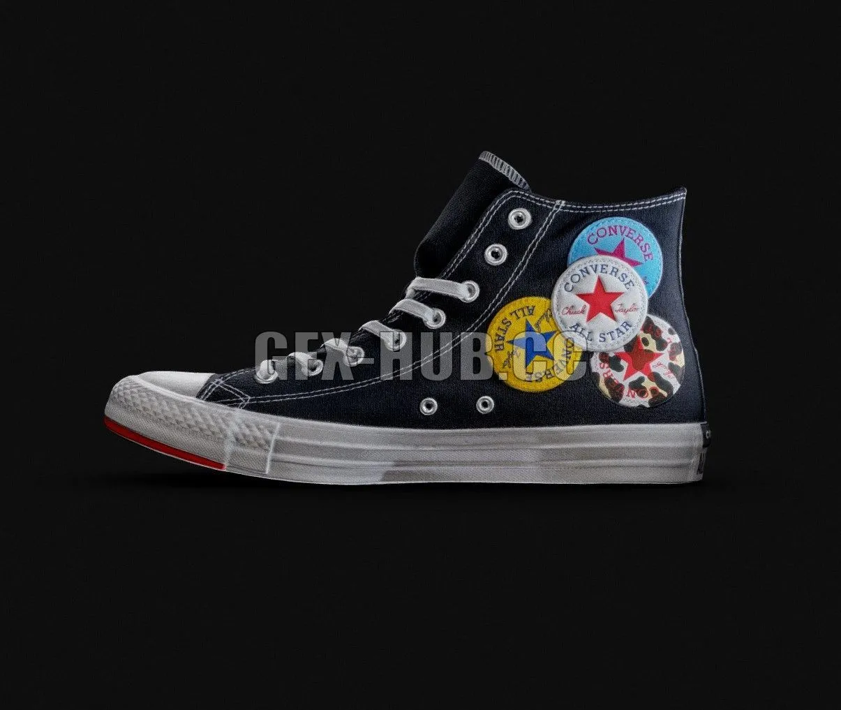 PBR Game 3D Model – Converse All Star Hi Chuck Taylor