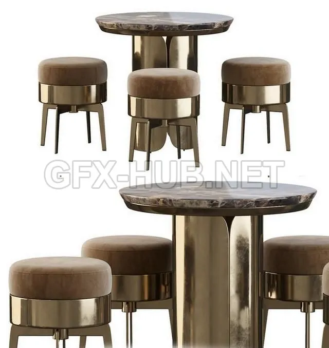 FURNITURE 3D MODELS – Gabriel Coffe Table and Feel Good Pouf