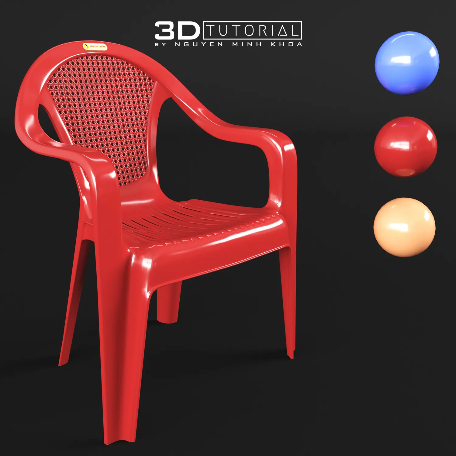 FURNITURE 3D MODELS – Ghế bành nhựa modelbyNguyenMinhKhoa