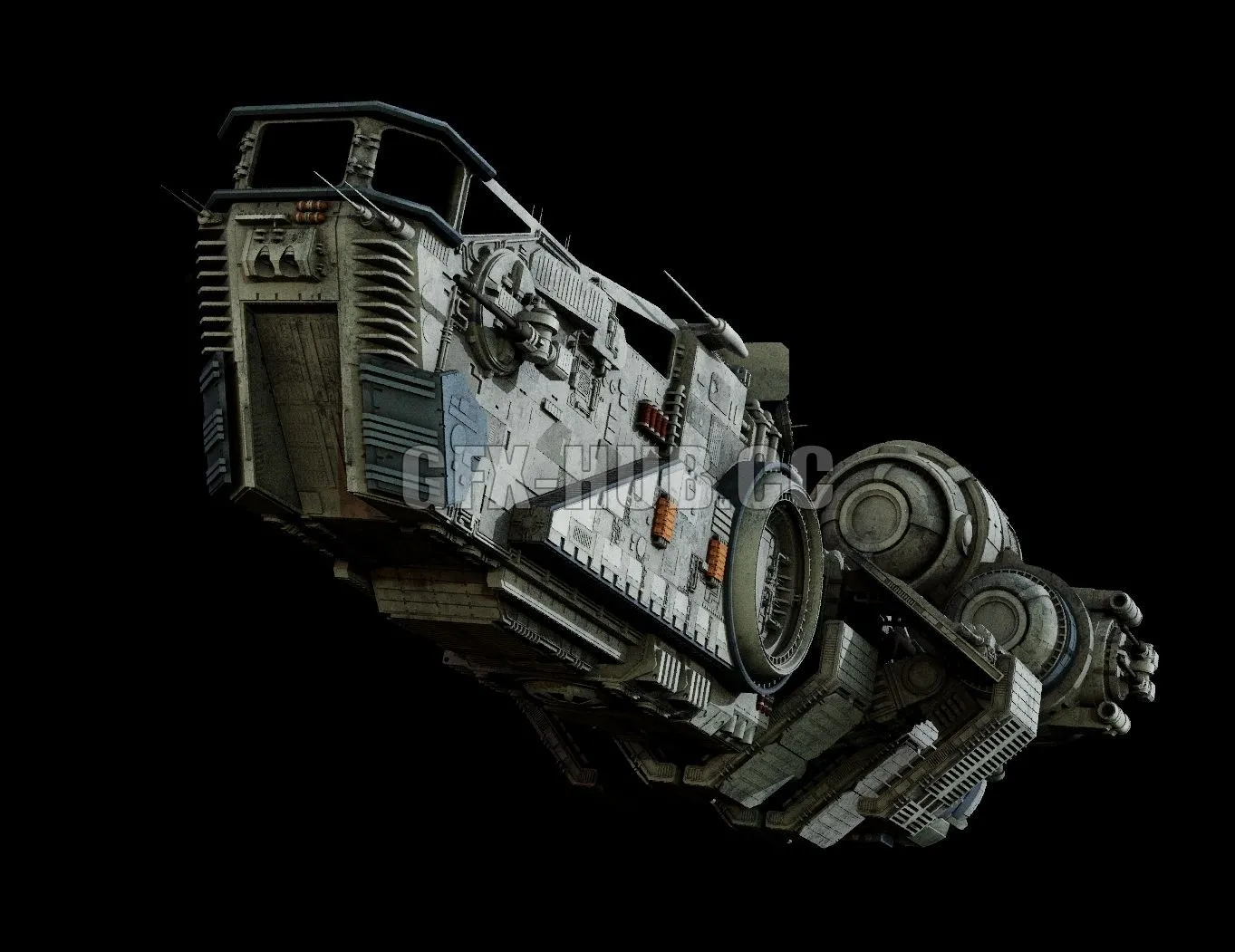 PBR Game 3D Model – Corellian Acklay-type light freighter
