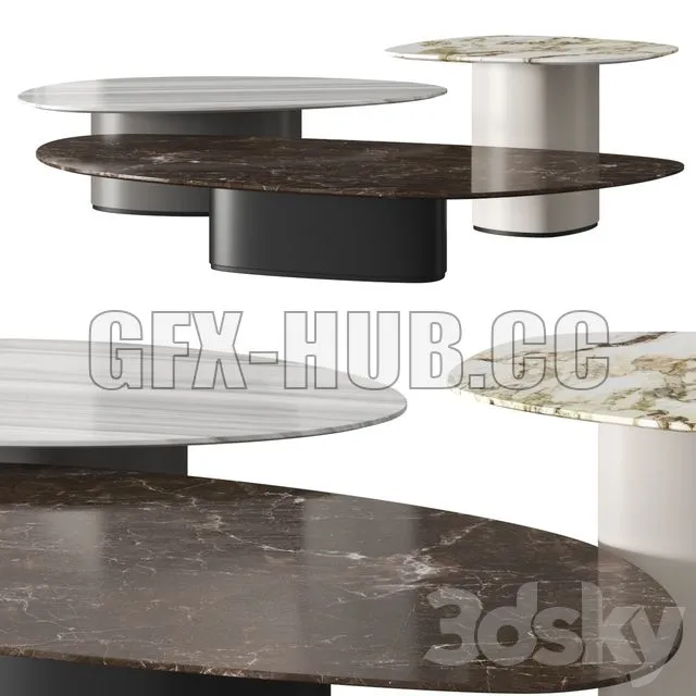 FURNITURE 3D MODELS – Giorgetti Galet Coffee Tables