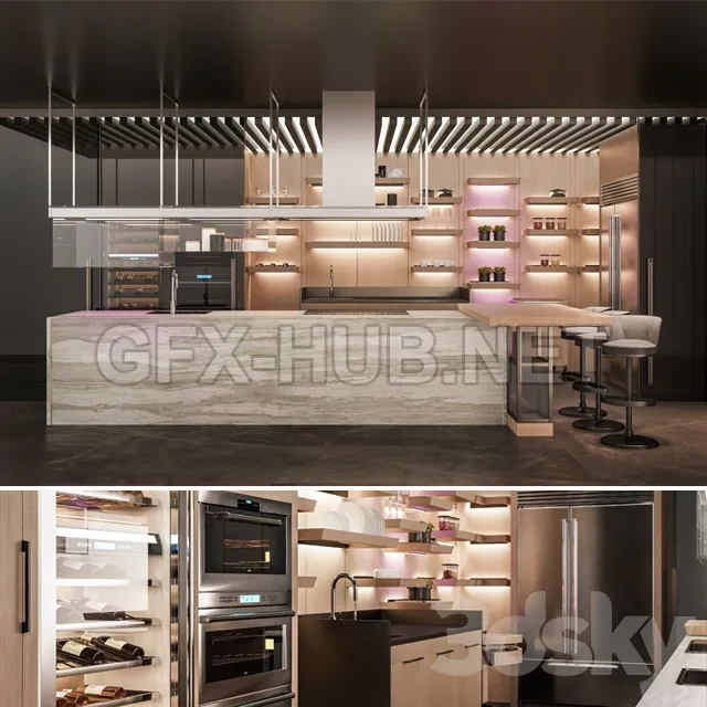 FURNITURE 3D MODELS – Giorgetti kitchen