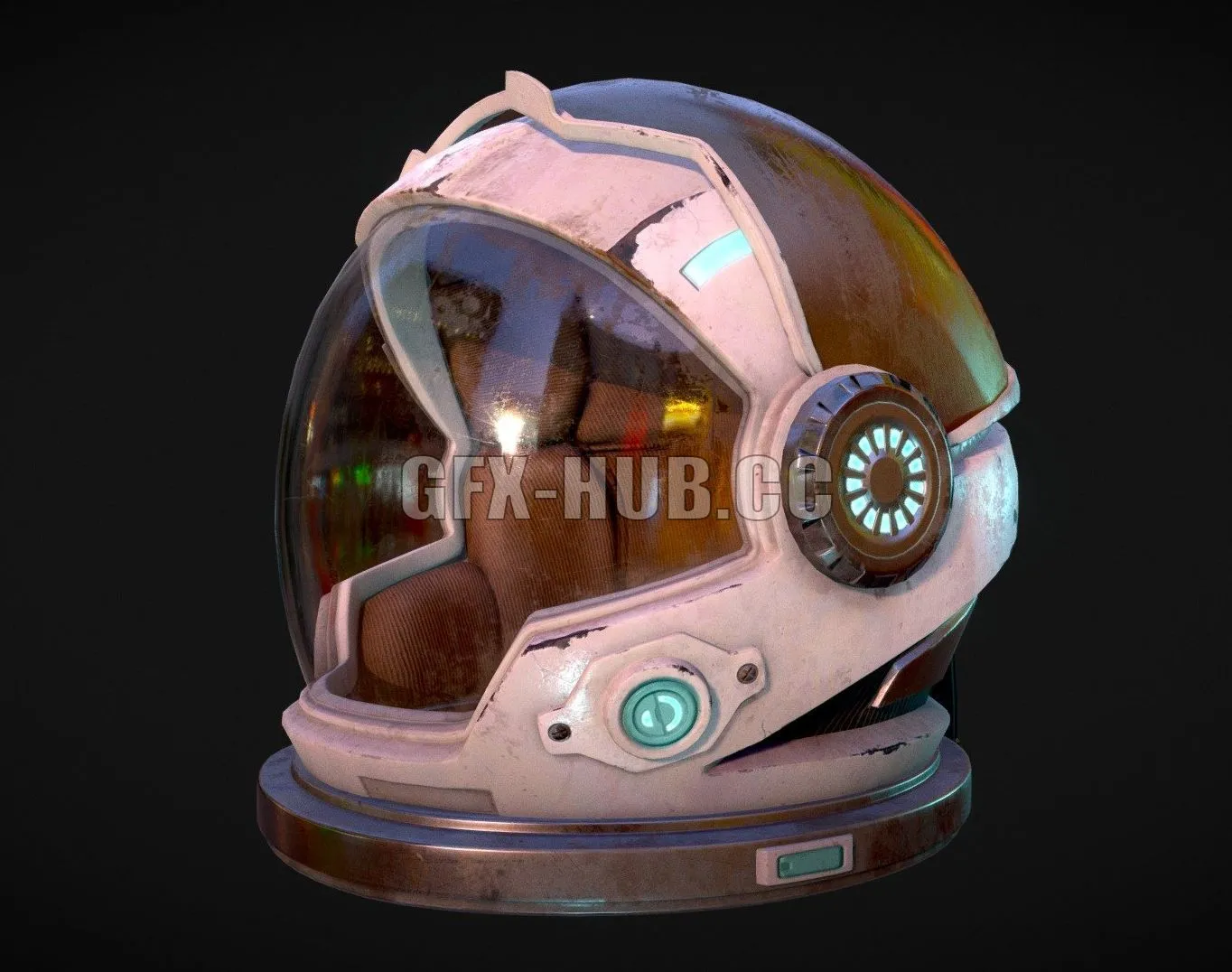 PBR Game 3D Model – Cosmonaut Helmet