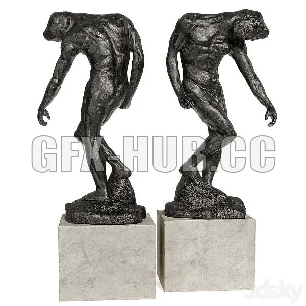 FURNITURE 3D MODELS – Grande Ombre Auguste Rodin Sculpture