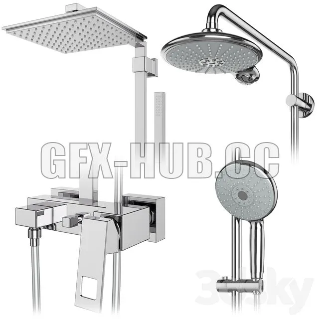 FURNITURE 3D MODELS – GROHE Shower Systems Set 107