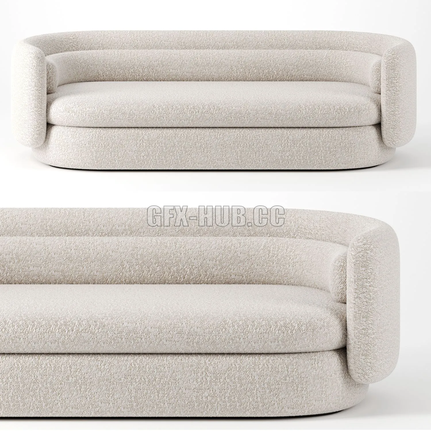 FURNITURE 3D MODELS – Group Three Seat Sofa