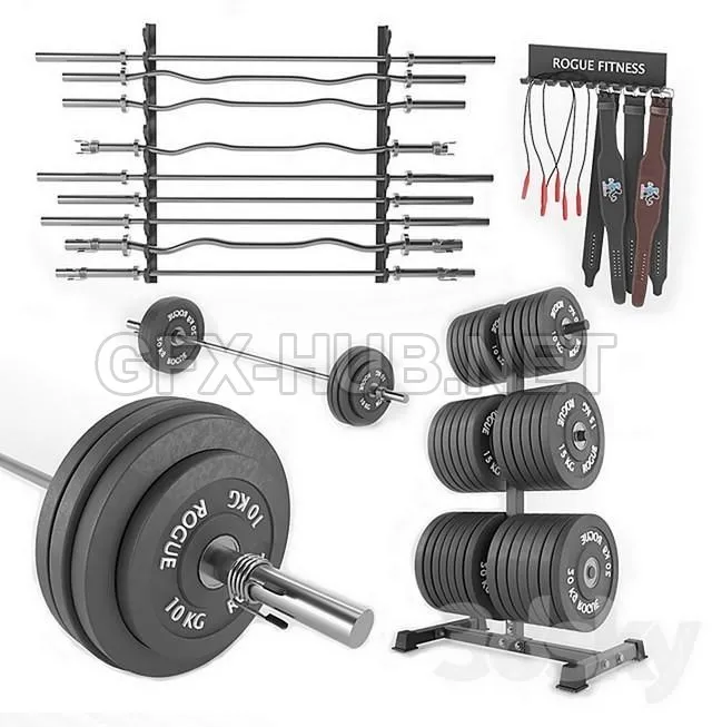 FURNITURE 3D MODELS – Gym-Tools-Fitness-Body-Building-set-05