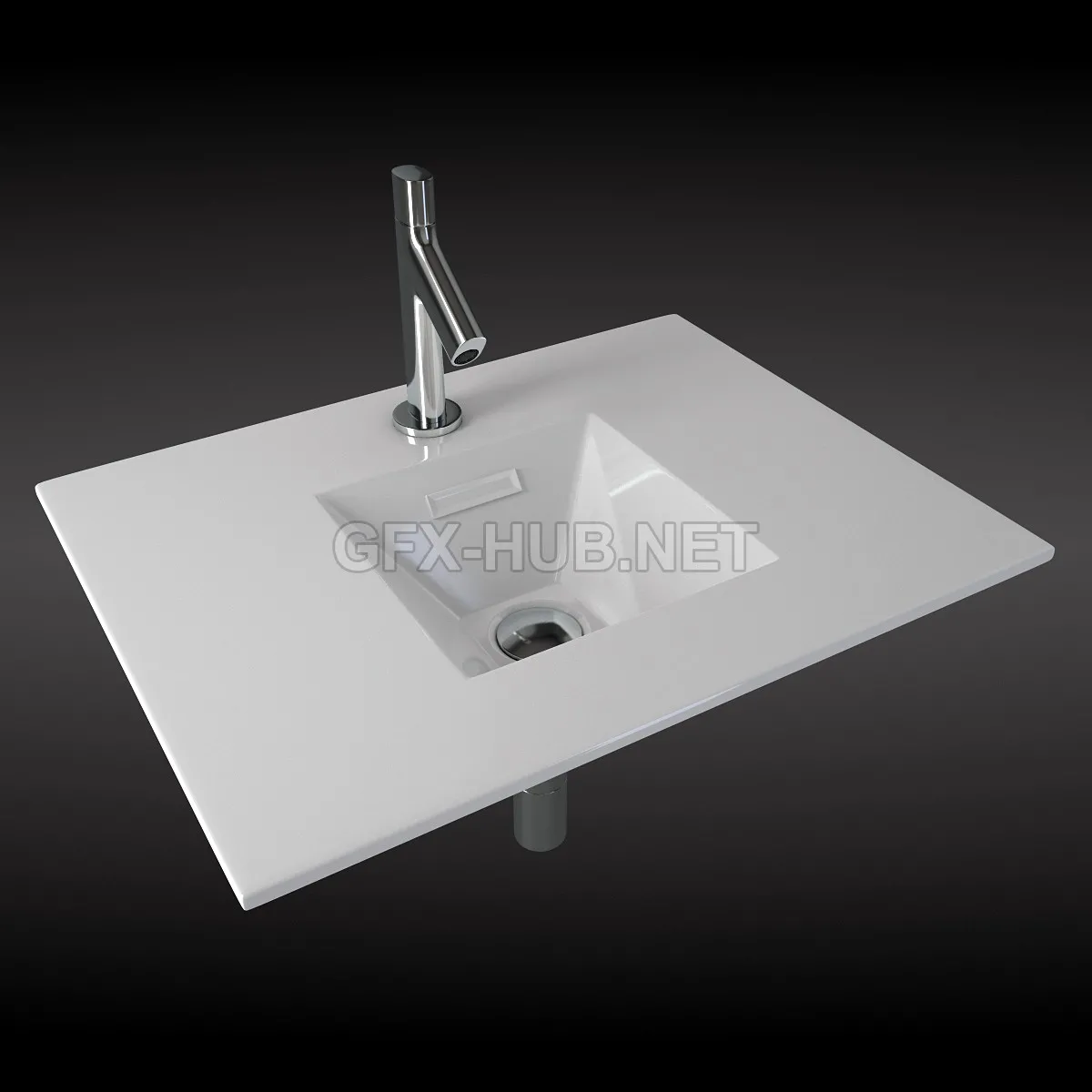 FURNITURE 3D MODELS – Hanging sink A-DIZ3dMODELS JACOB DELAFON FORMILIA GRAPHIK 60 46 cm E4780
