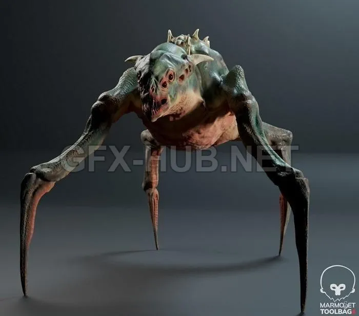 PBR Game 3D Model – Creature of Hell