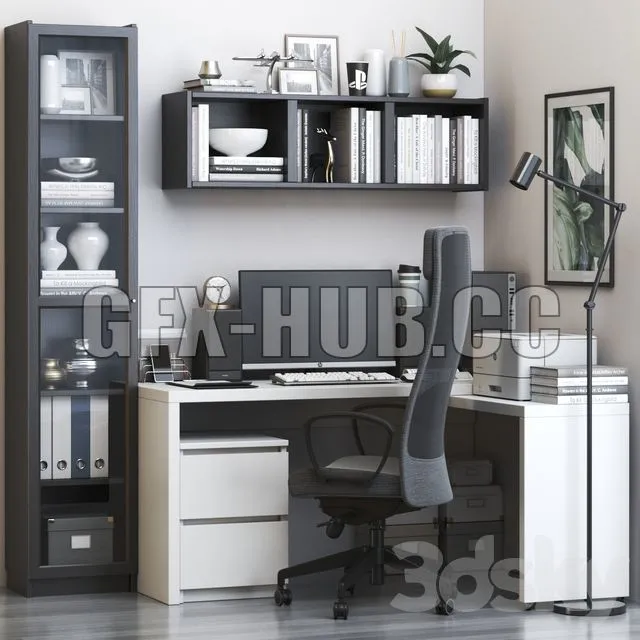 FURNITURE 3D MODELS – IKEA Office Workplace 59