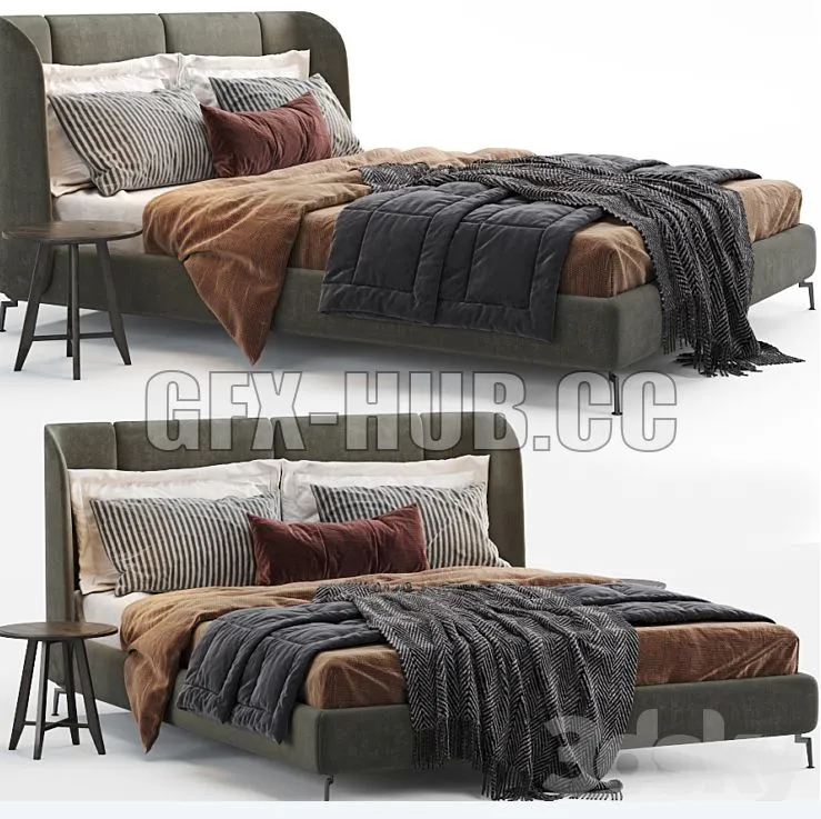 FURNITURE 3D MODELS – Ikea Tufjord Upholstered Bed