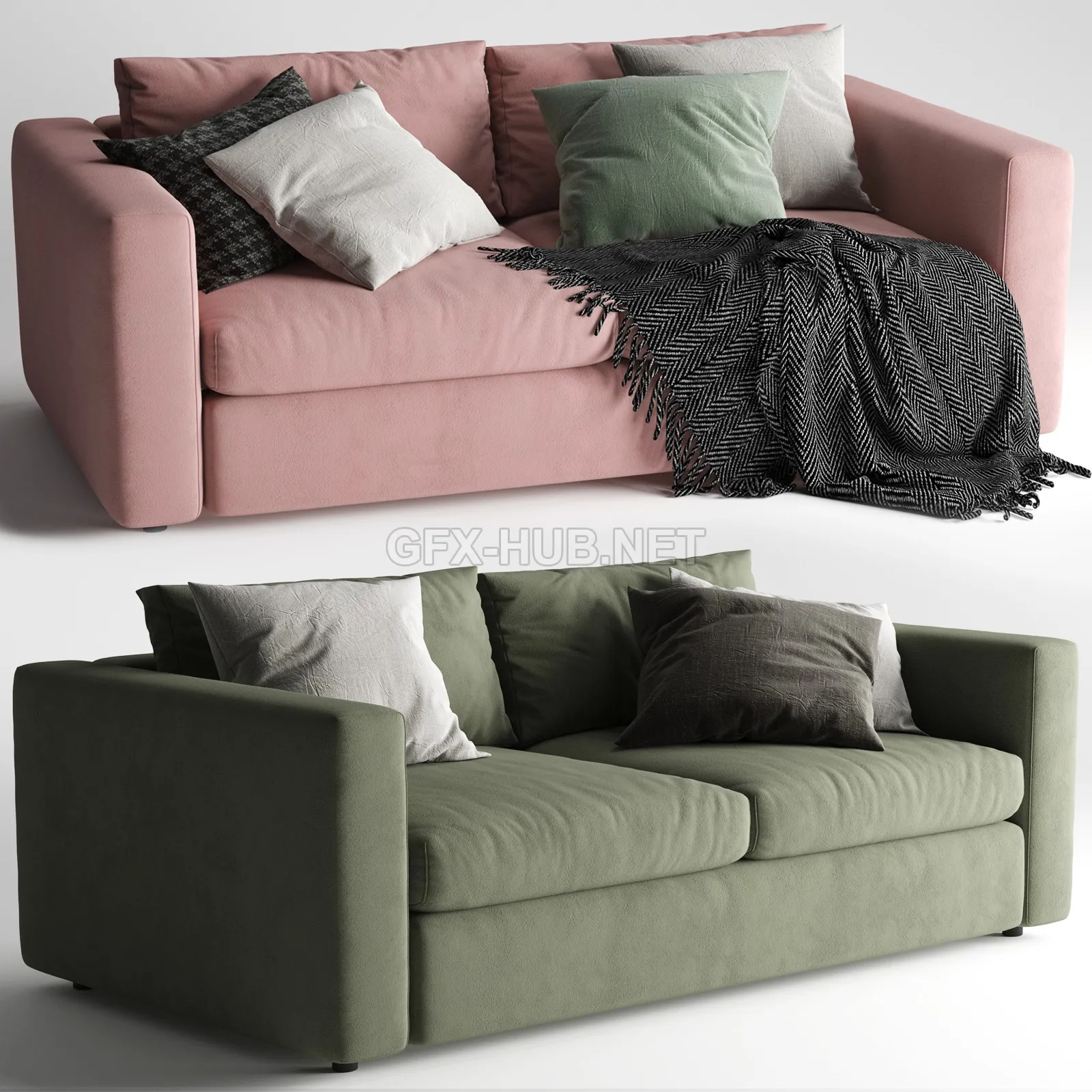 FURNITURE 3D MODELS – Ikea Vimle Sofa 2 Seats