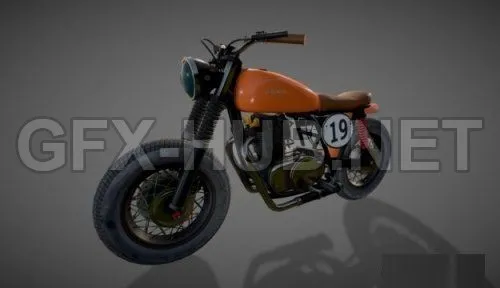PBR Game 3D Model – Custom Bike (fbx, tex)