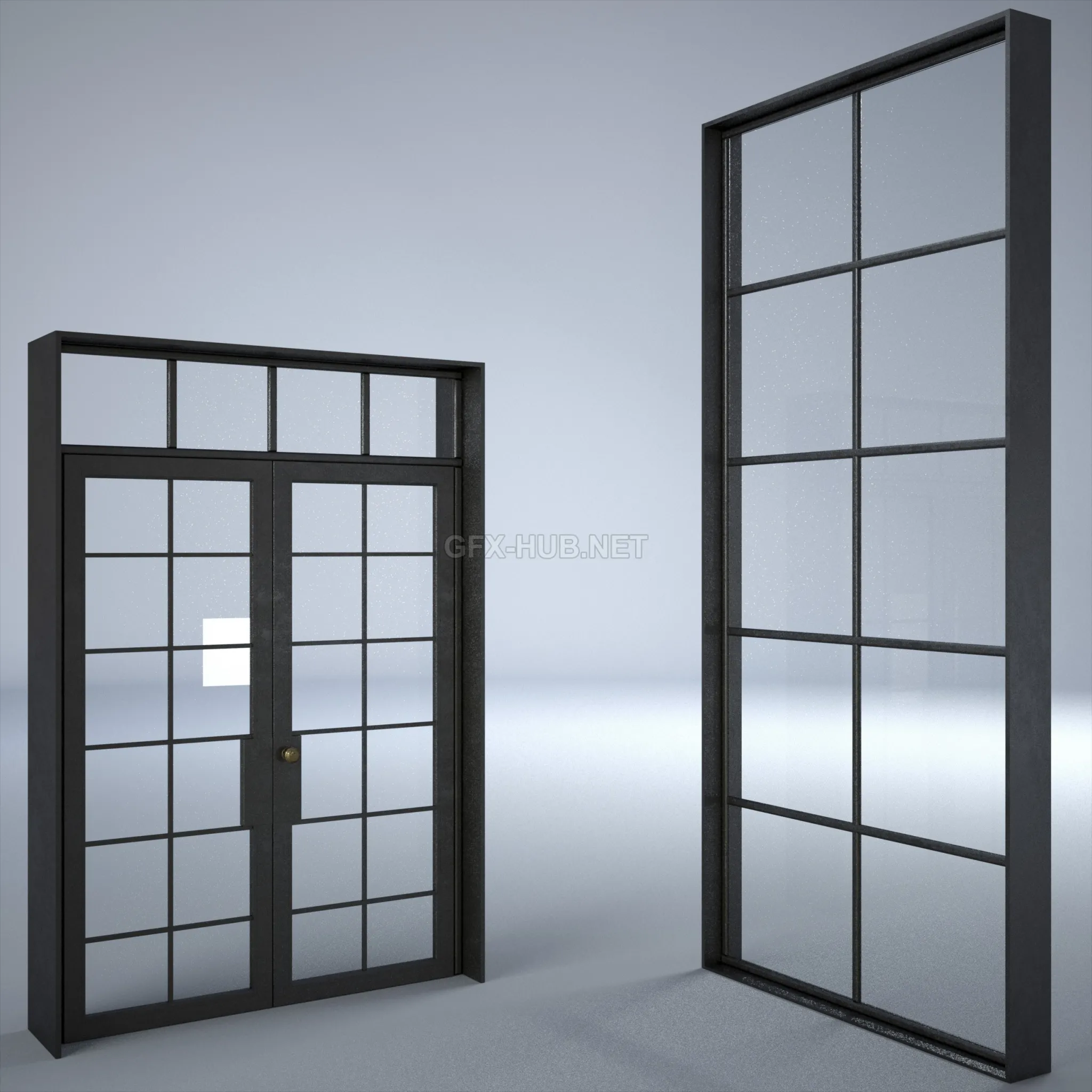 FURNITURE 3D MODELS – Industrial Door and Window