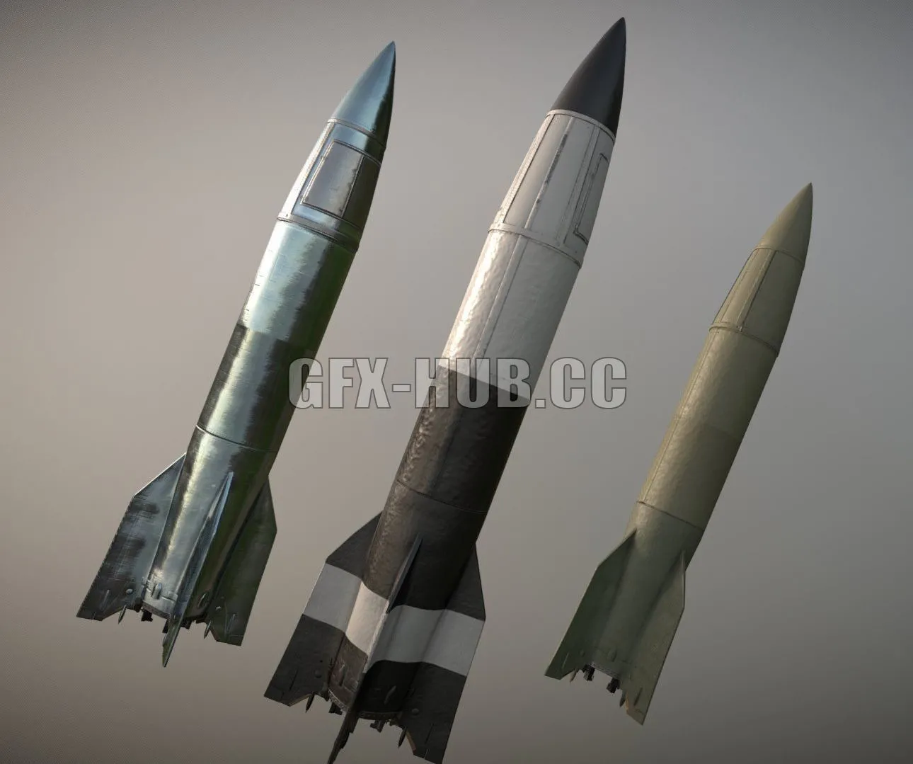 PBR Game 3D Model – A4 (V-2) Rocket
