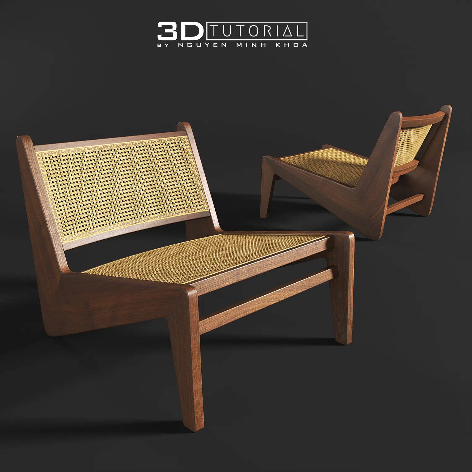 FURNITURE 3D MODELS – Jeanneret Kangaroo Chair modelbyNguyenMinhKhoa
