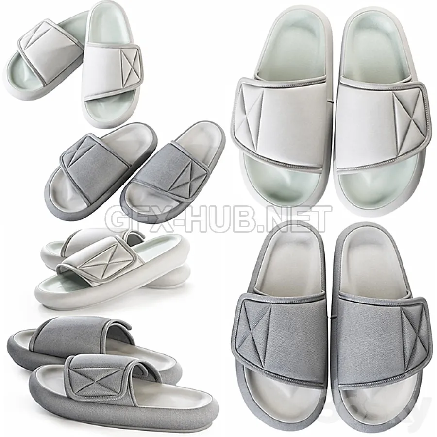 FURNITURE 3D MODELS – Kanye west slippers