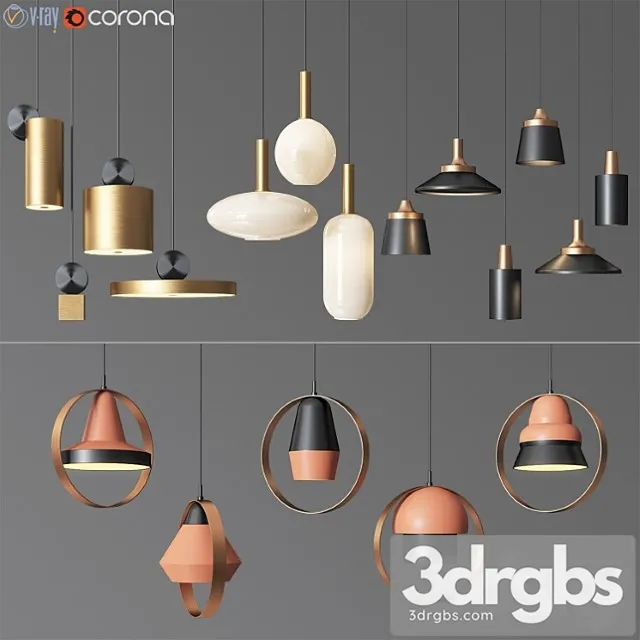 4 celing light collection 01 3dsmax Download