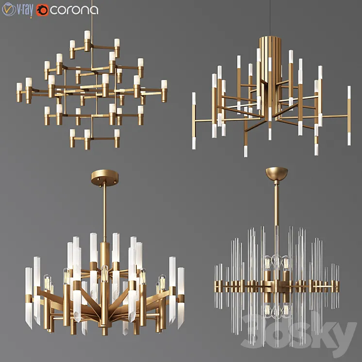 4 Celing Light Collection 05 3DS Max