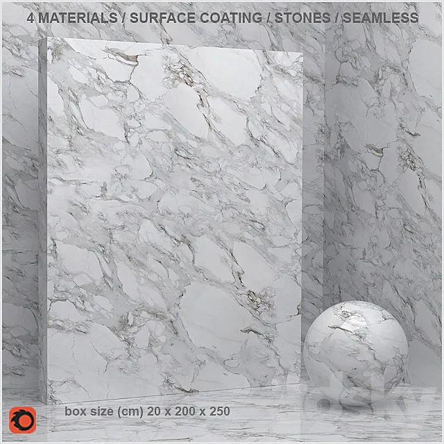 4 coating materials – stone (seamless) 3DS Max Model