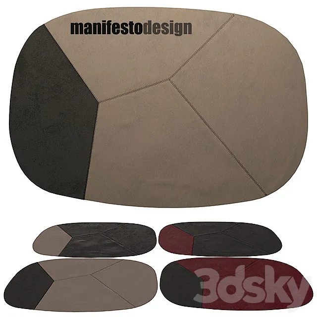 4 leather carpets Manifesto campa 3DS Max Model