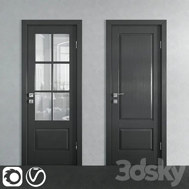 4 Profildoors Xn series interior doors 3DSMax File