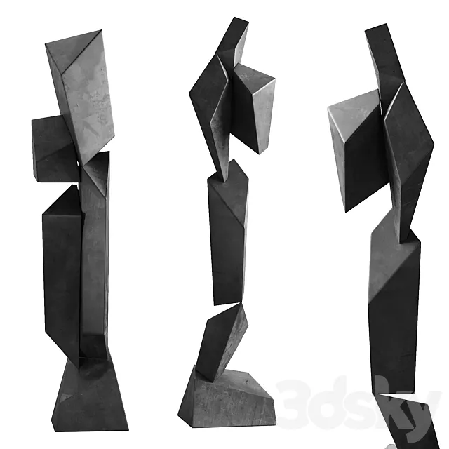 408 interior sculptures 15 minimalistic abstract modern angular artwork 01 3ds Max