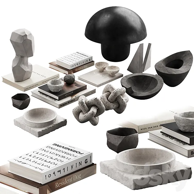 425 decorative set 042 neutral scandi accessories 01 3ds Max