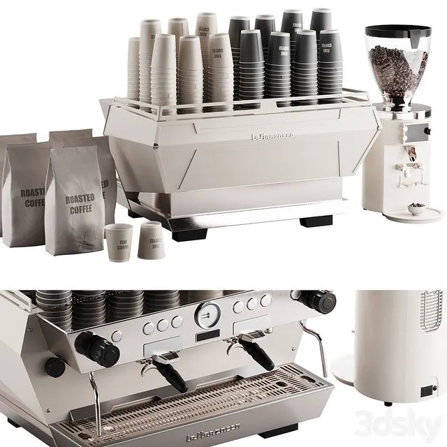472 La Marzocco coffee machine & Mahlkonig coffee grinder kit 3dsMax Model