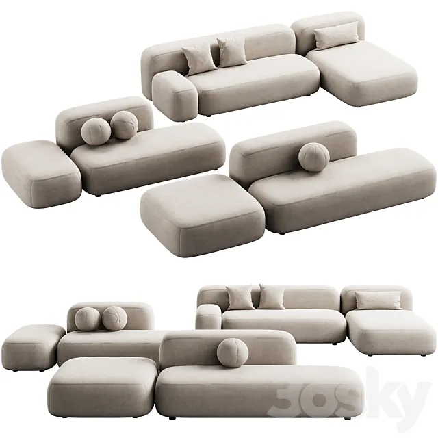 475 modular sofa ribbl by divan.ru 3 options part 1 3ds Max
