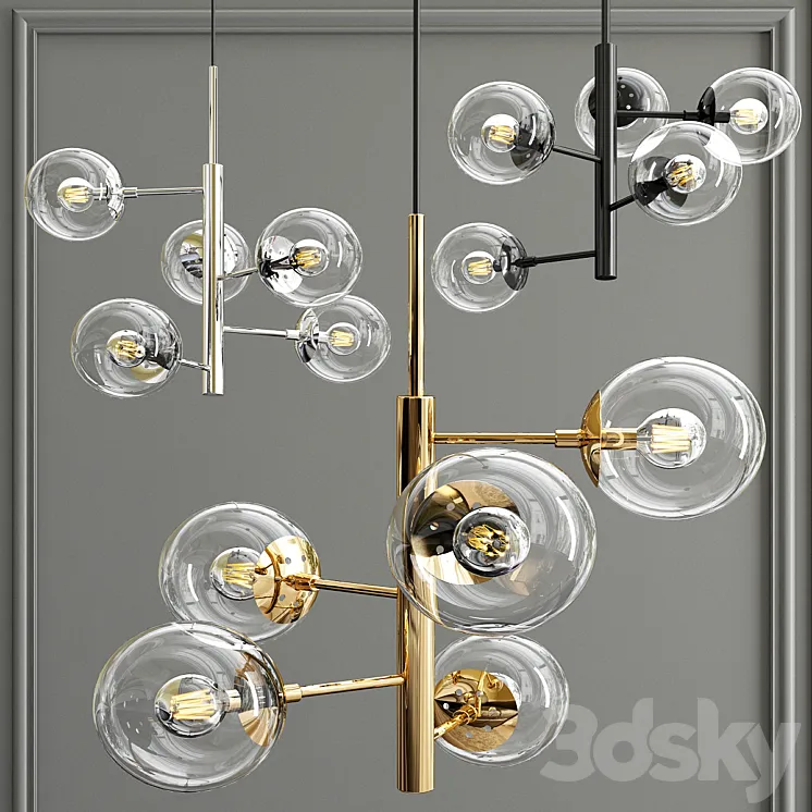 5 Globe Pendant Light lean lake 3DS Max