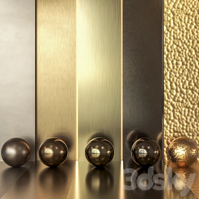 5 in 1 4k Brass Metal Pack Textures & Materials – Seamless – Vol 1 3DS Max Model