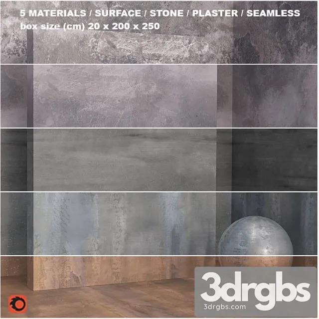 5 materials (seamless) – coating plaster – set 28 3dsmax Download