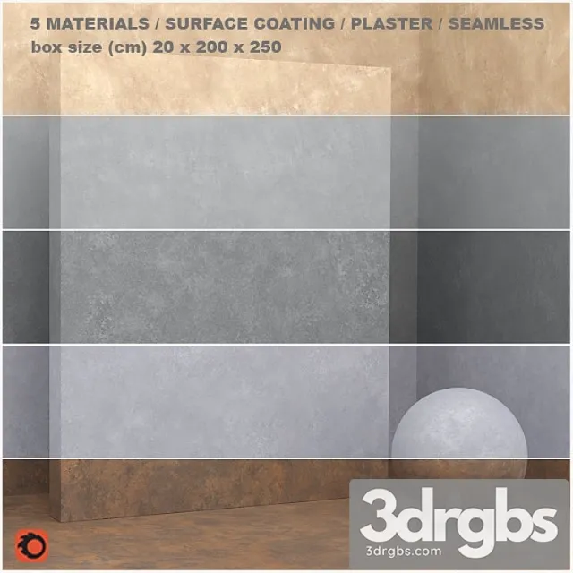 5 materials (seamless) – stone plaster – set 19 3dsmax Download