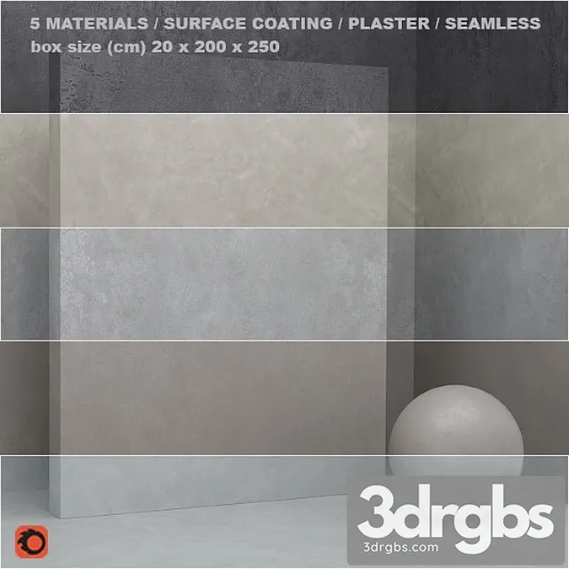 5 materials (seamless) – stone plaster – set 20 3dsmax Download