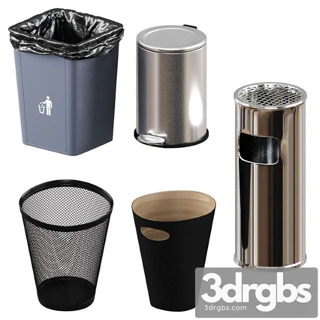 5 trash bin (low poly)