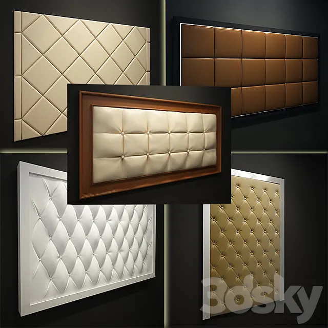 5 types of decorative panels 3DSMax File