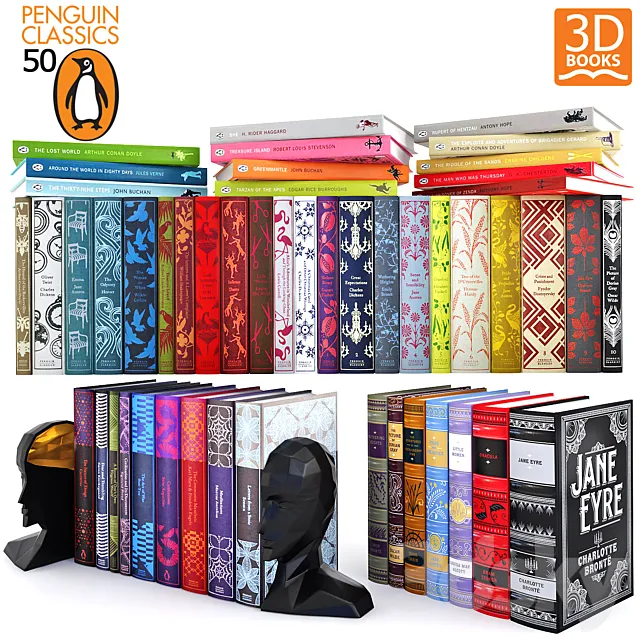 50 BOOKS penguin classics 3DSMax File