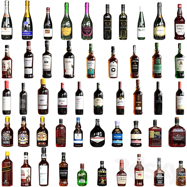 50 BOTTLES COLLECTION NO9 3ds Max