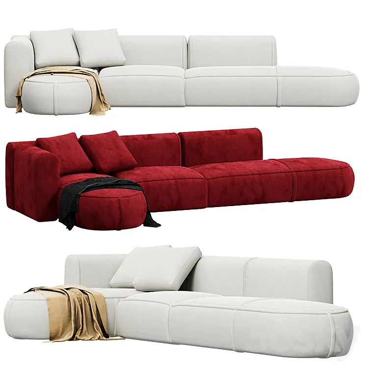 553 Bowy-Sofa by Cassina 3DS Max