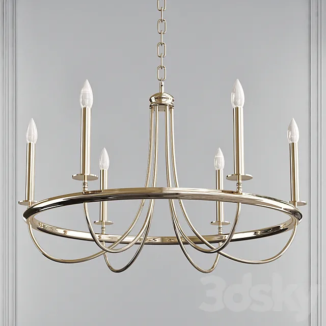 6 – Light Candle Style Classic Traditional Chandelier 3ds Max