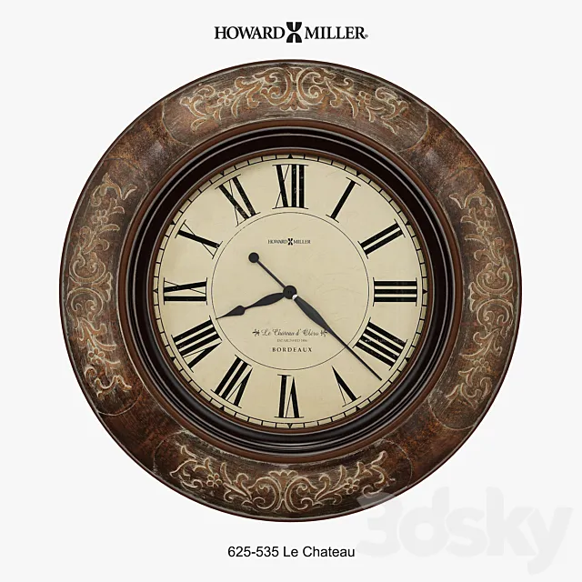 625-535 Le Chateau Wall Clock by Howard Miller 3ds Max