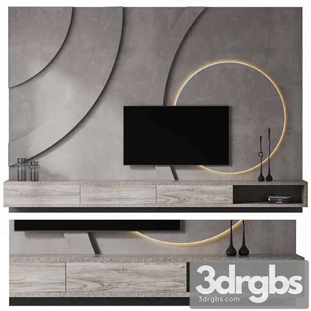 67 TV Wall Composition 3dsmax Download