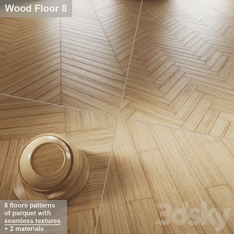 8 variants of parquet layout # 7 3DS Max Model